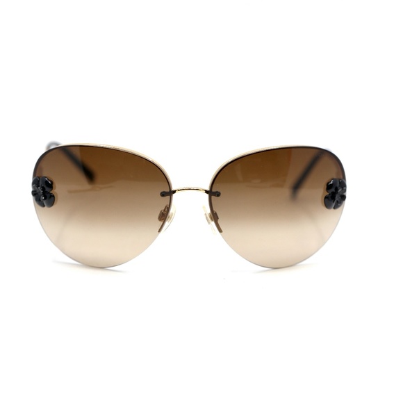 Chanel Dark Honey Brown Aviator Sunglasses - Picture 2 of 16